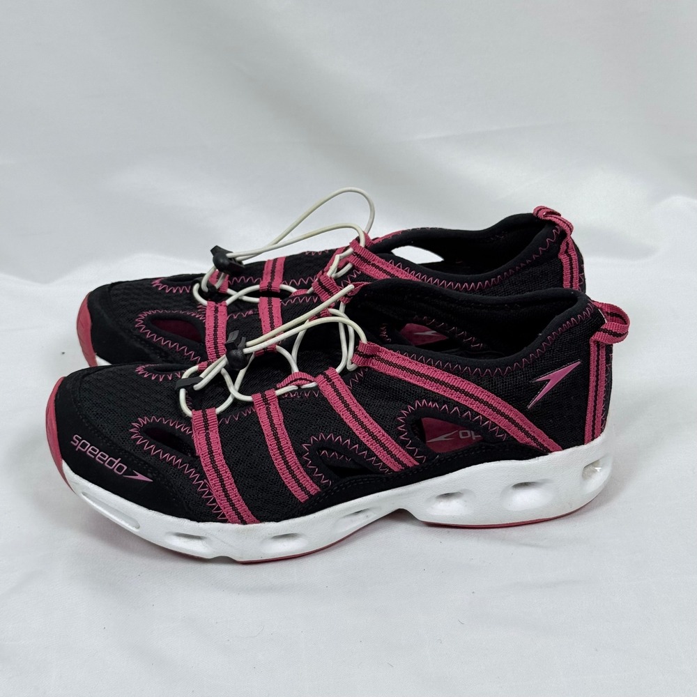 Speedo Womens Water Shoes Size 8 Black Pink Swim Hiking Quick Lace - Picture 8 of 11